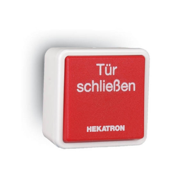 Hekatron Handauslösetaster HAT 02 für trockene Räume / Beschriftung Tür schließen / Art.-Nr. 6500143