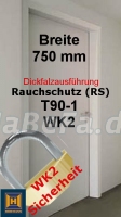 T90-1 H16 WK2 Rauchschutztür, B: 750 mm, Höhe wählbar, Dickfalz