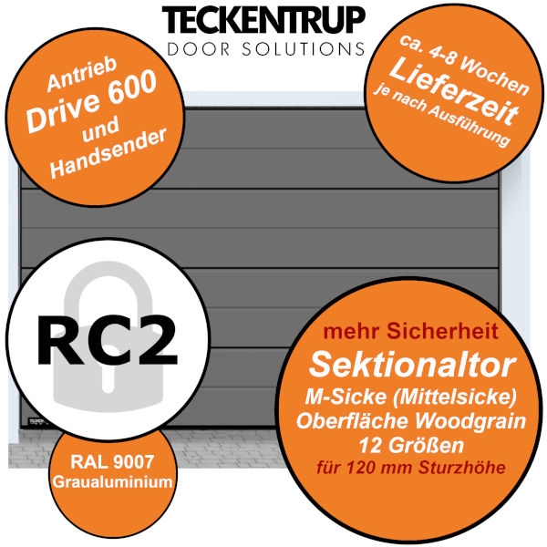 Teckentrup CarTeck 2023 RC2 in RAL 9007 Graualuminium