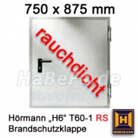 T60-1 H6 Rauchschutzklappe B: 750 mm, H: 875 mm