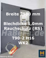 T90-2 RS H16 WK2 Rauch- & Feuerschutztür, 2500 mm x 2500 mm