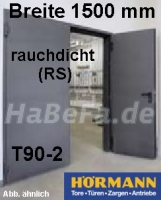 T90-2 RS H16 Rauchschutztür / Feuerschutztür, B: 1500 mm, Höhe wählbar