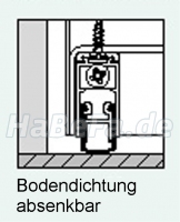 Absenkbare Bodendichtung