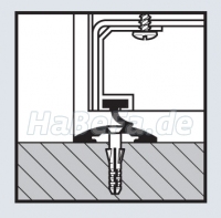 Alu Abschlußprofil (5mm hoch) mit Schleifdichtung