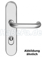 Aluminium Sicherheits- Drückergarnitur ES2 DIN 18257, mit Langschild