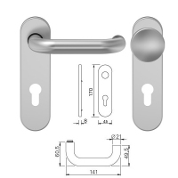 Aluminium Sicherheitswechselgarnitur ES1 DIN 18257