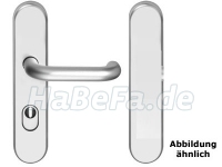 Aluminium Sicherheitsgarnitur Drücker / einseitig Blindschild ES2 DIN 18257 