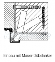 Eckzarge für Mauerwerk/ Beton mit umlaufender Dichtung