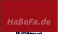 Farbton RAL 3003 Rubinrot, matt - innen RAL9016 glänzend
