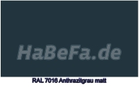 Farbton RAL 7016 Anthrazitgrau, matt - innen RAL9016 glänzend