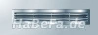 Mit Aluminium -Lüftungsgitter 425 x 75 mm (im unteren Bereich) 