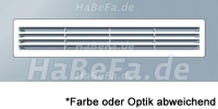 Mit Kunststoff -Lüftungsgitter 455 x 90 mm (im unteren Bereich) in verschiedenen Farben und Dekoren