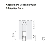 Mit absenkbarer Bodendichtung RAUCHDICHT nach DIN 18095