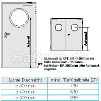Rundverglasung Dm 400 mm, Drahtglas 7mm