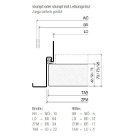 Türblatt stumpf
