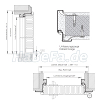 Umfassungszarge Mauerwerk/ Beton 331mm bis 450mm