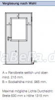 Verglasung nach Wahl bis 0,5m², VSG 28mm, B2