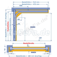 Z-Beschlag (Normal-Sturz_Beschlag) mit Zugfedertechnik